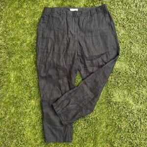 Eileen Fisher 100% Organic Linen Lightweight Breathable Flowy Relax Fit Pants 4P